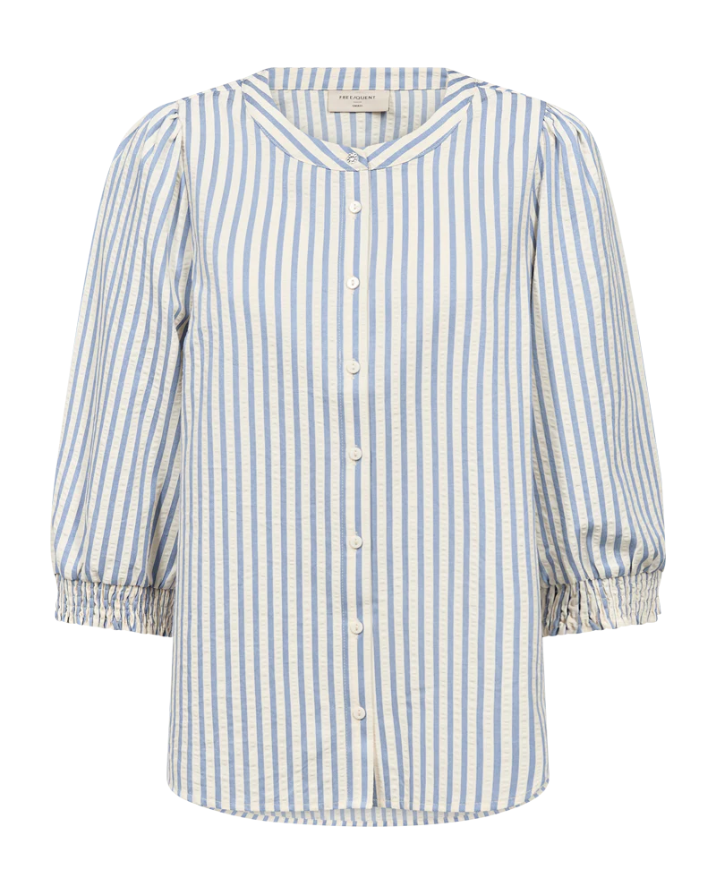 FQABY - GESTREIFTES HEMD - WEISS UND  BLAU