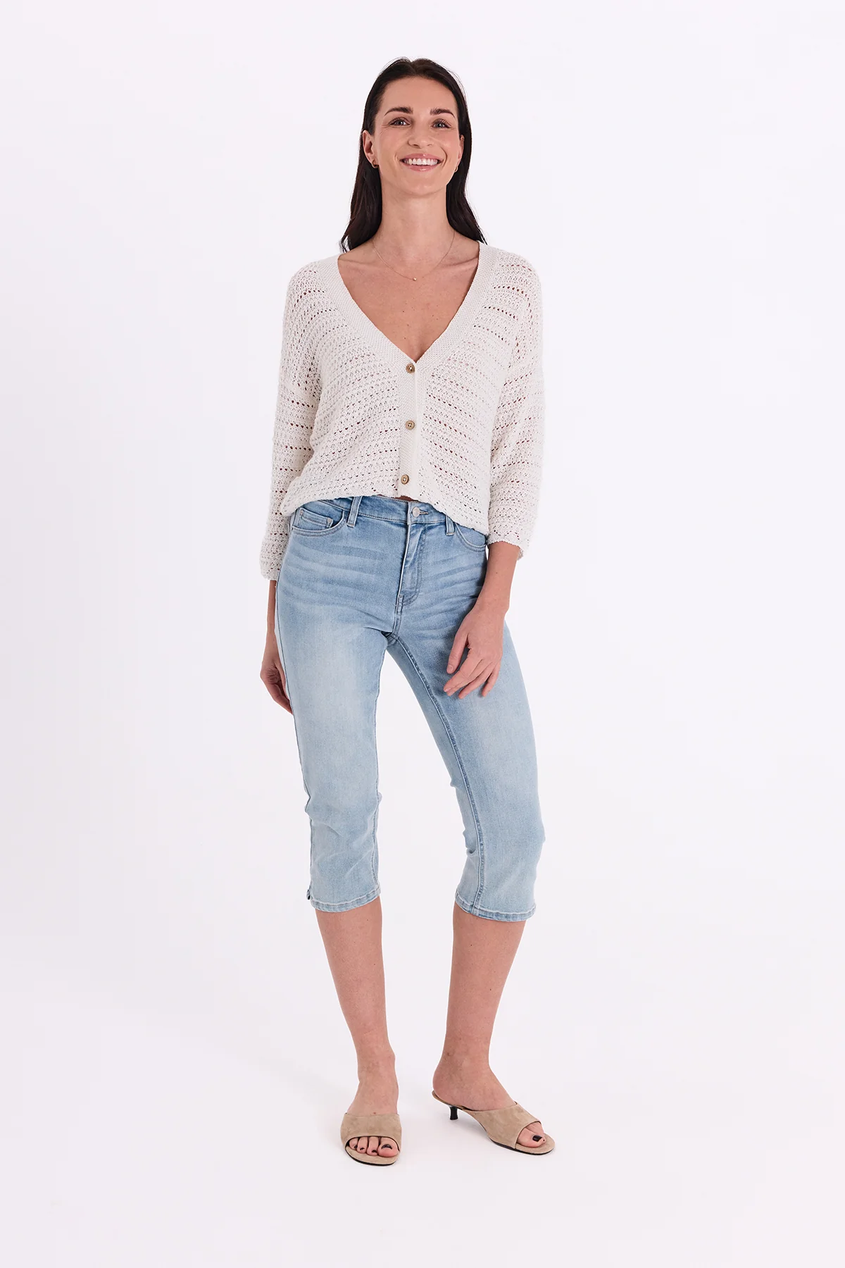 FQJANNI - CAPRI DENIM HOSE - BLAU