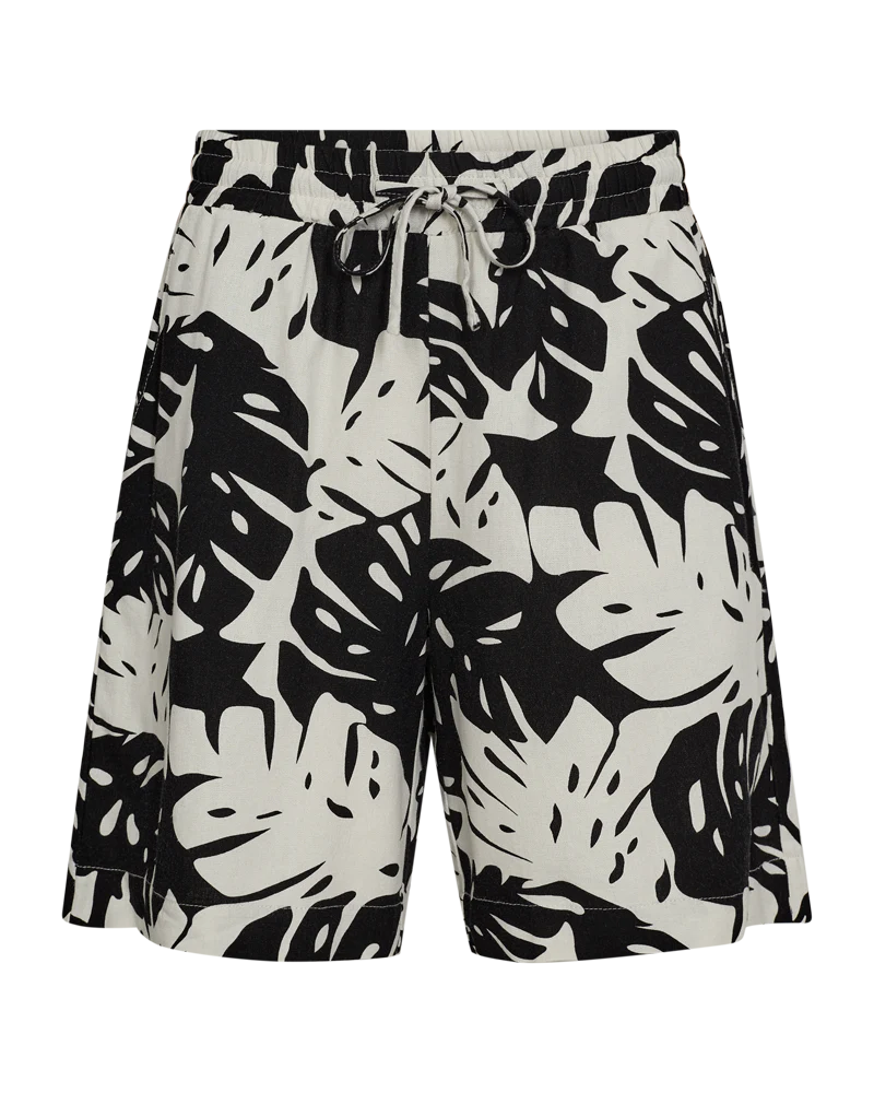 FQLAVISCO - FLORALE SHORTS - BEIGE UND SCHWARZ