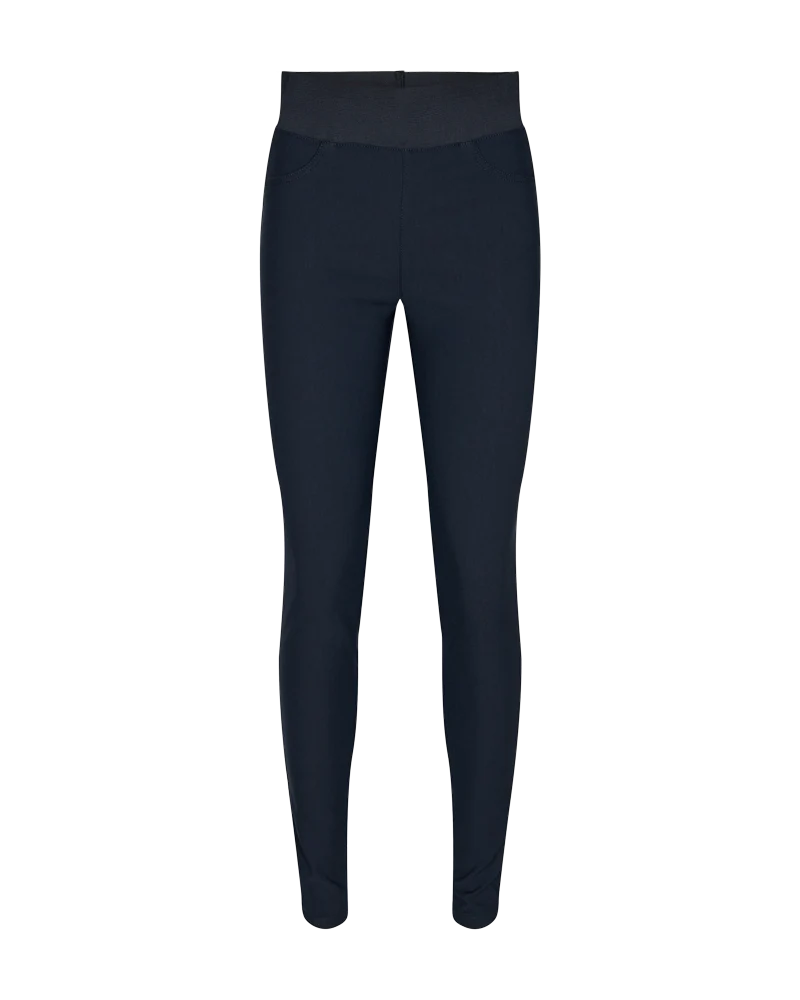 FQSHANTAL - POWER HOSE MIT ELASTICHEM BUND - BLAU