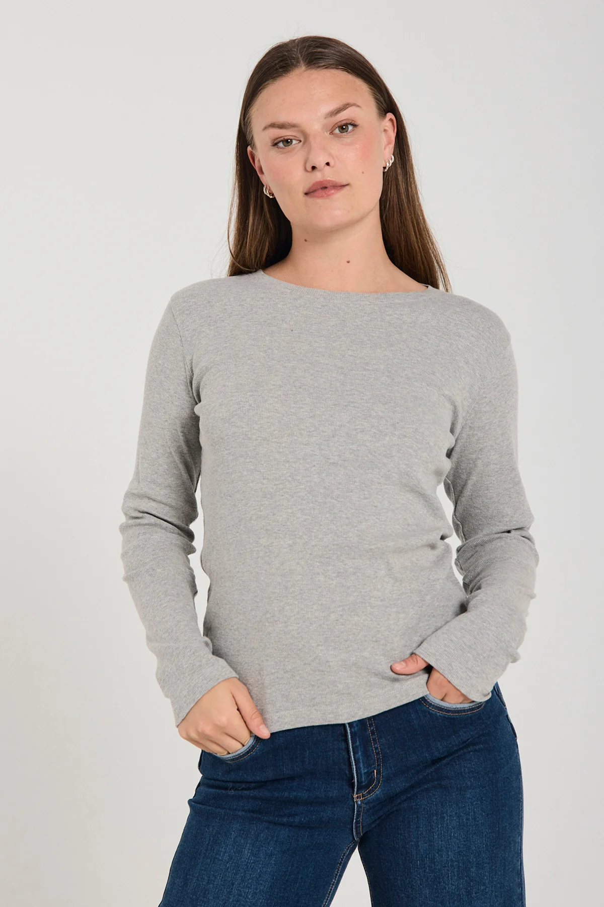 FQEVELYN – LANGARM-T-SHIRT - GRAU