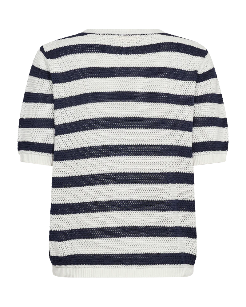 FQDODO – GESTREIFTER PULLOVER - WEISS UND BLAU