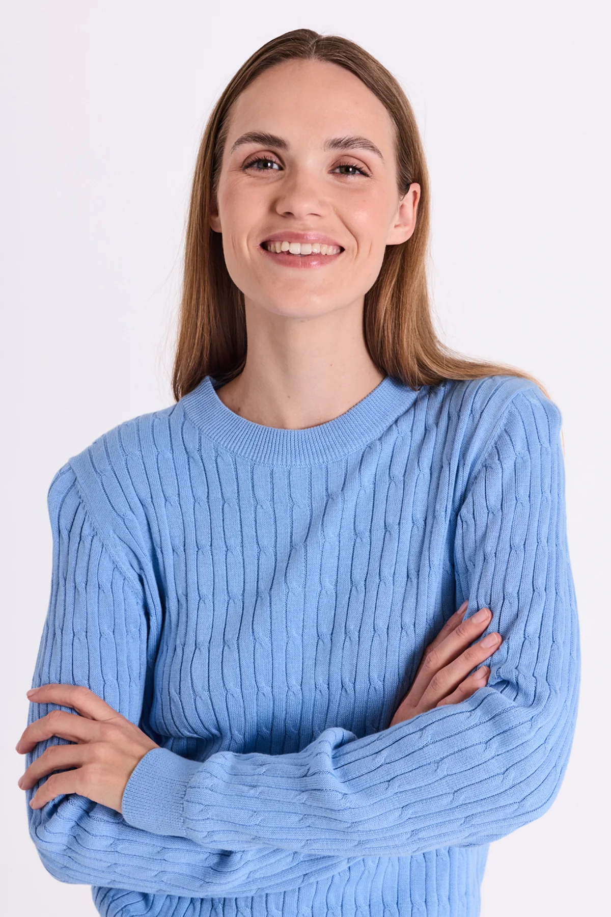 FQDODO - FEINSTRICK-PULLOVER - BLAU