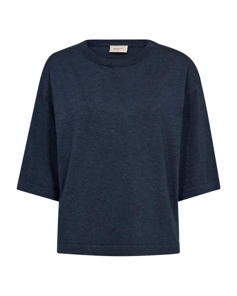 FQCONNY – FEINSTRICK-PULLOVER - BLAU