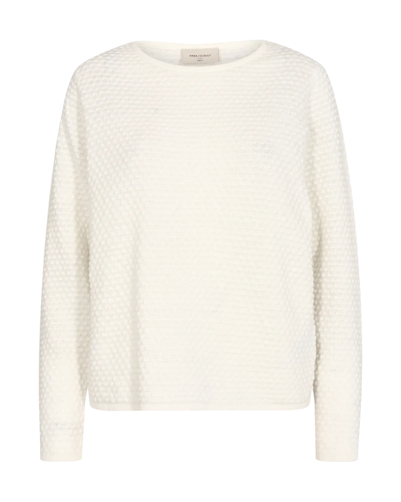 FQDODO - PULLOVER MIT GEPUNKTETER TEXTUR - WEISS