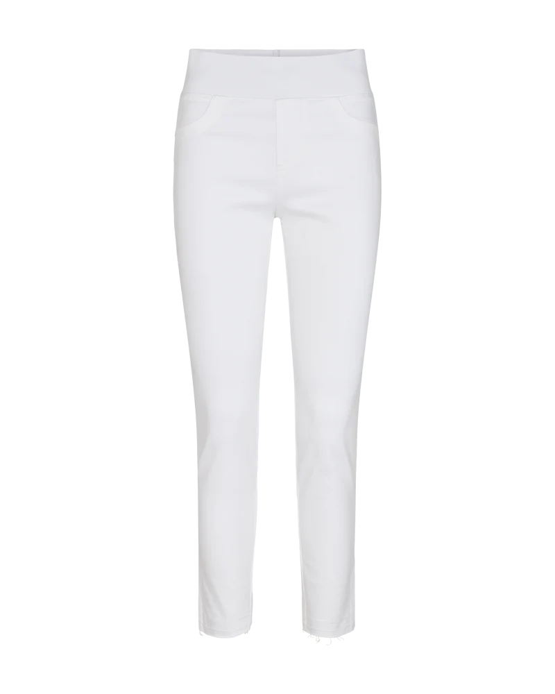 FQSHANTAL - KNÖCHELHOSE MIT ELASTISCHEM BUND - WEISS