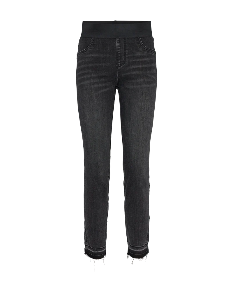 FQSHANTAL - KNÖCHELHOSE MIT ELASTISCHEM BUND - SCHWARZ