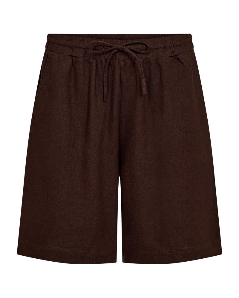 FQLAVA - LEINENSHORTS - BRAUN