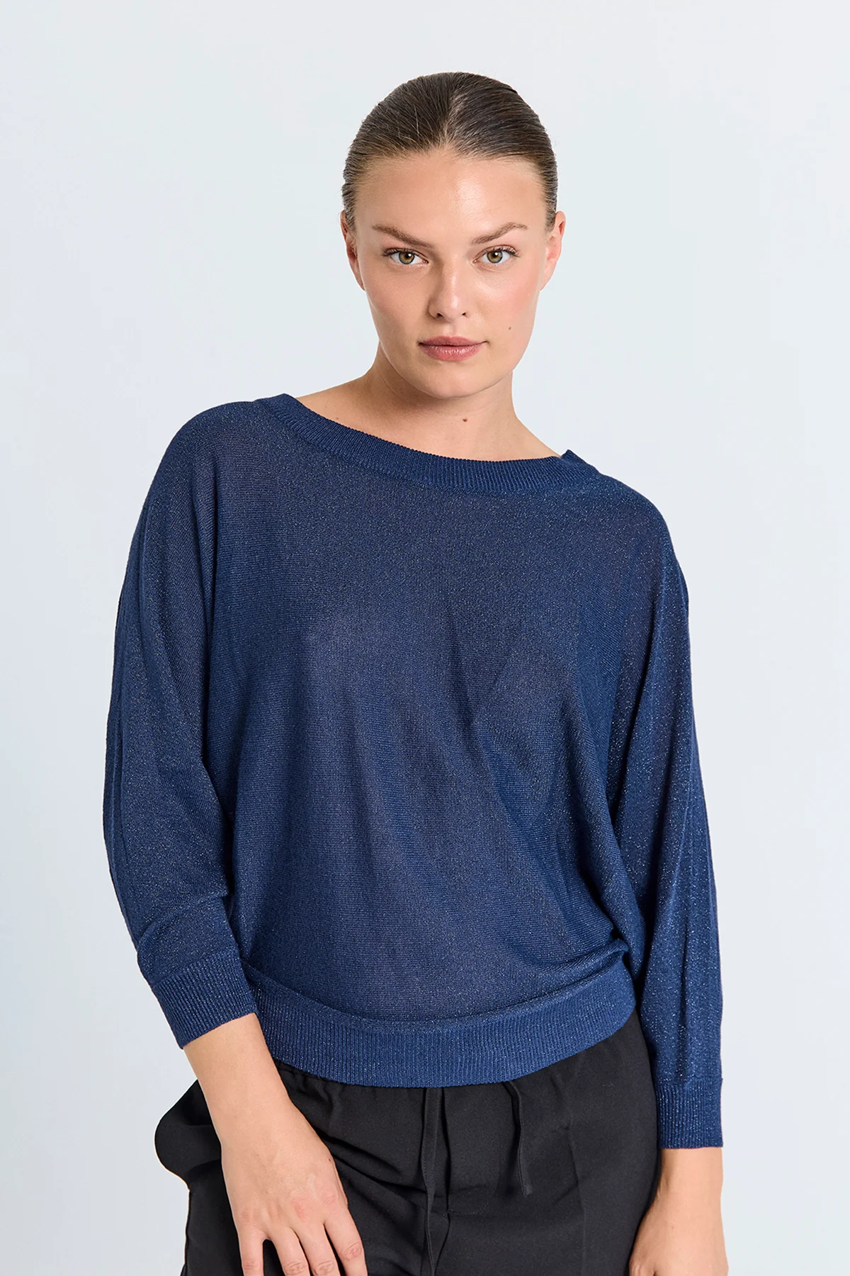 FQBETTY – PULLOVER MIT SCHIMMER - BLAU