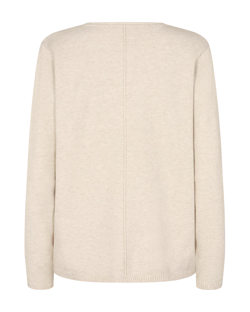 FQCLAURA - PULLOVER MIT V-AUSSCHNITT - BEIGE