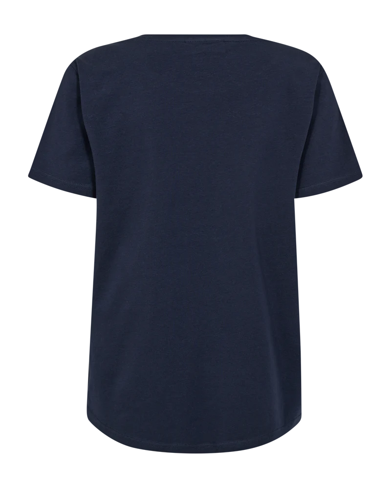 FQFENJAL - T-SHIRT MIT STRASSSTEINEN - BLAU
