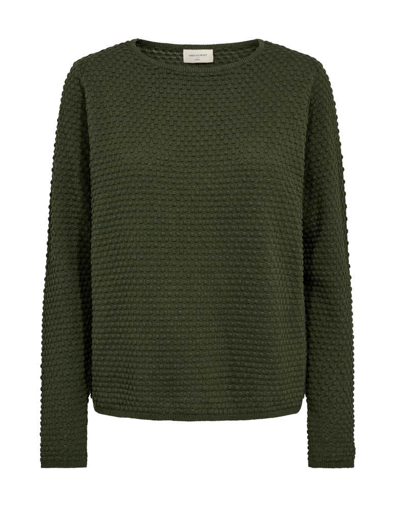 FQDODO - PULLOVER MIT GEPUNKTETER TEXTUR - GRÜN