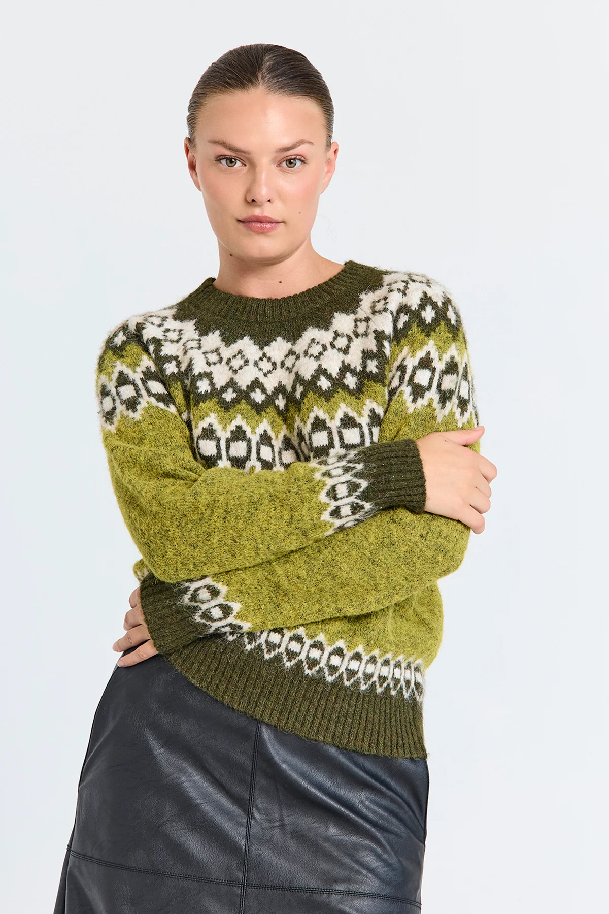 FQNOVALA - PULLOVER - GRÜN