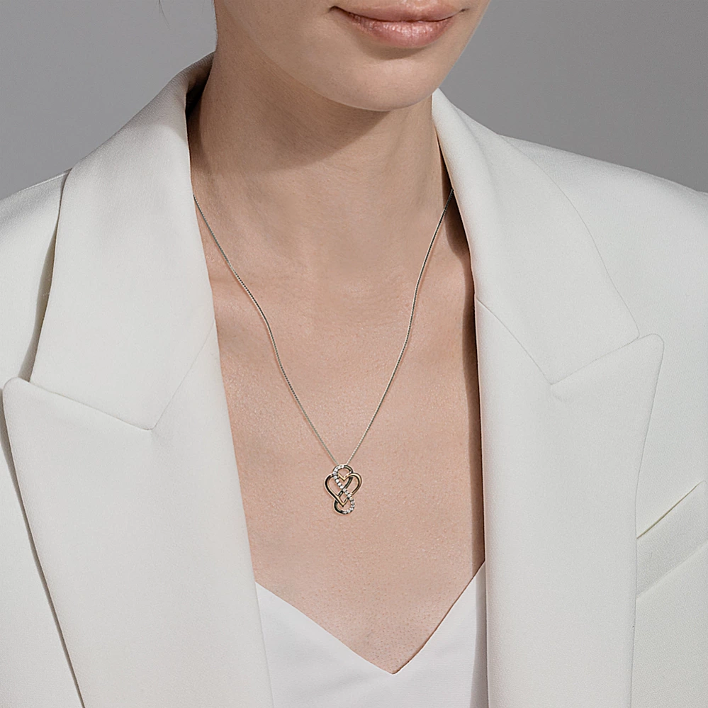 Sadie Infinity Heart Diamond Pendant