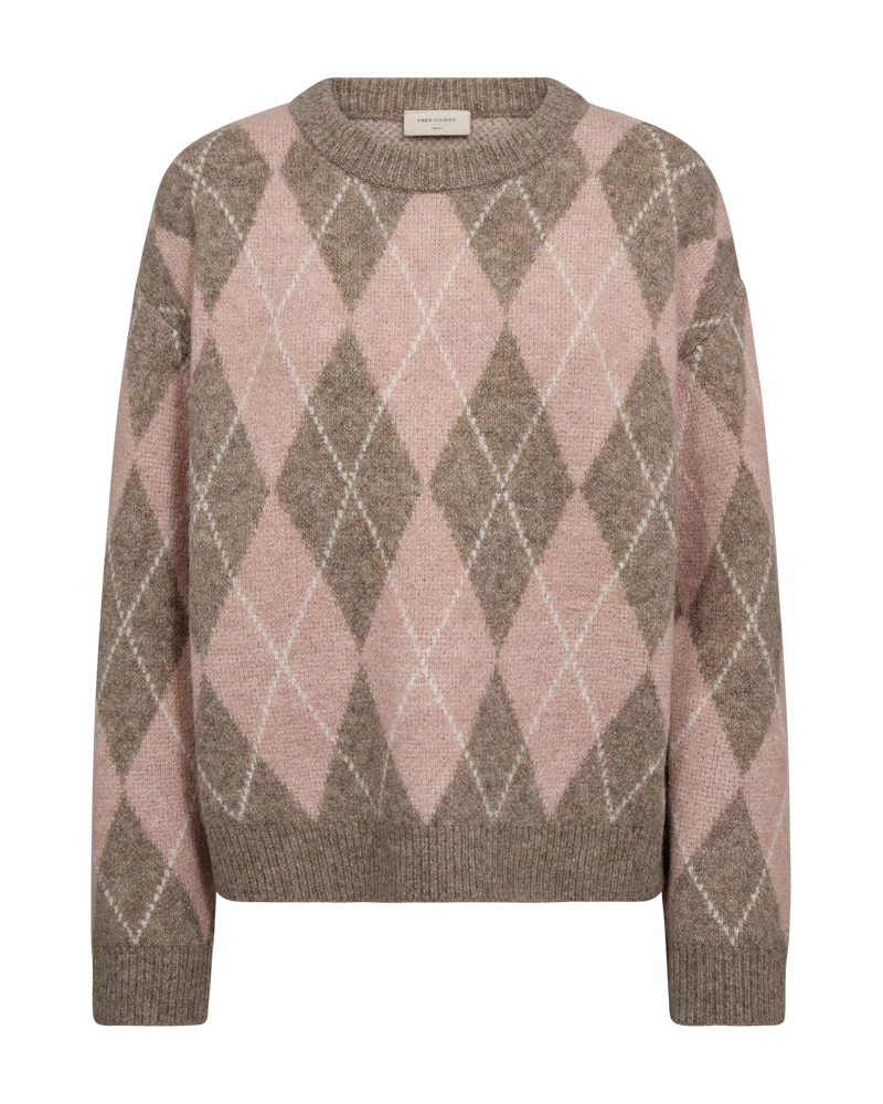 FQARGYLE - PULLOVER - ROSE UND BRAUN