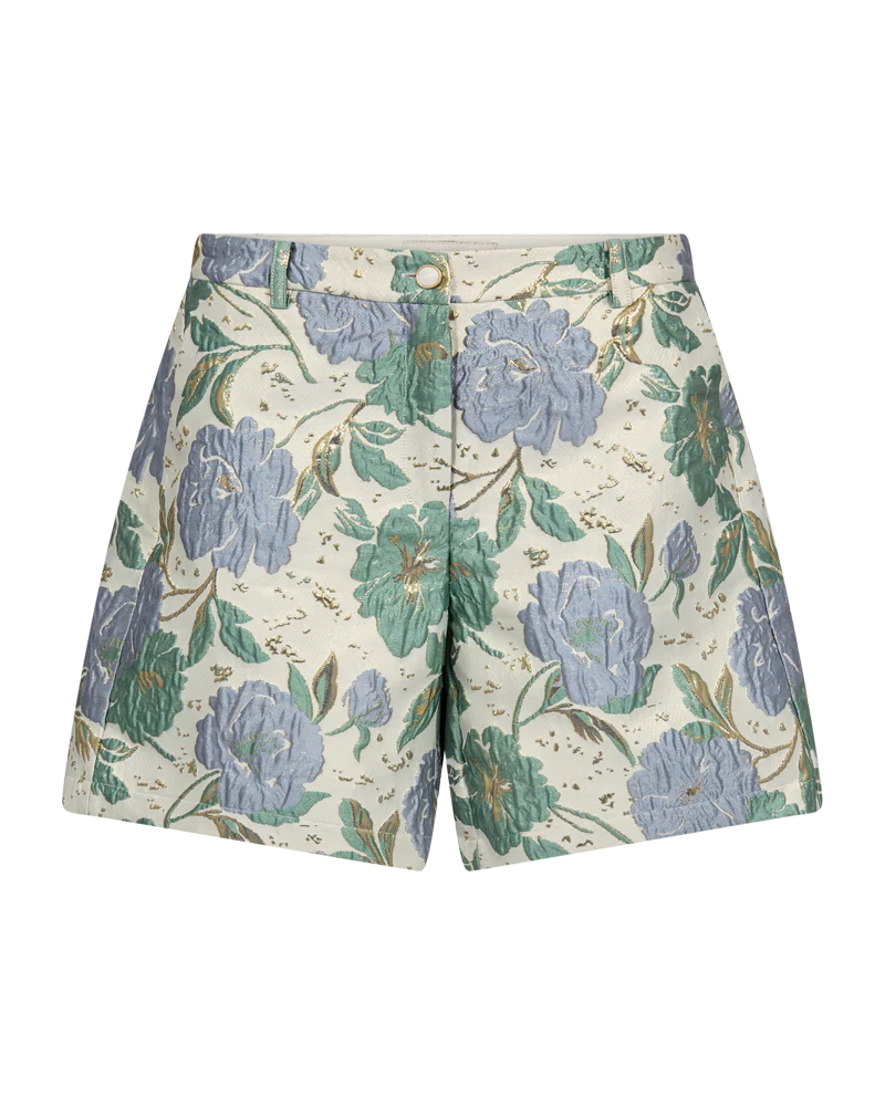 FQFAY – BLUMENSHORTS - BEIGE UND GOLD