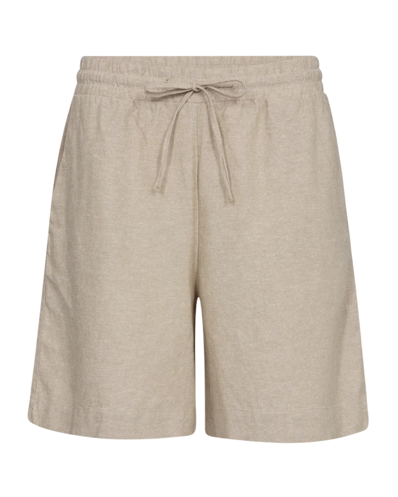 FQLAVA - LEINENSHORTS - BEIGE