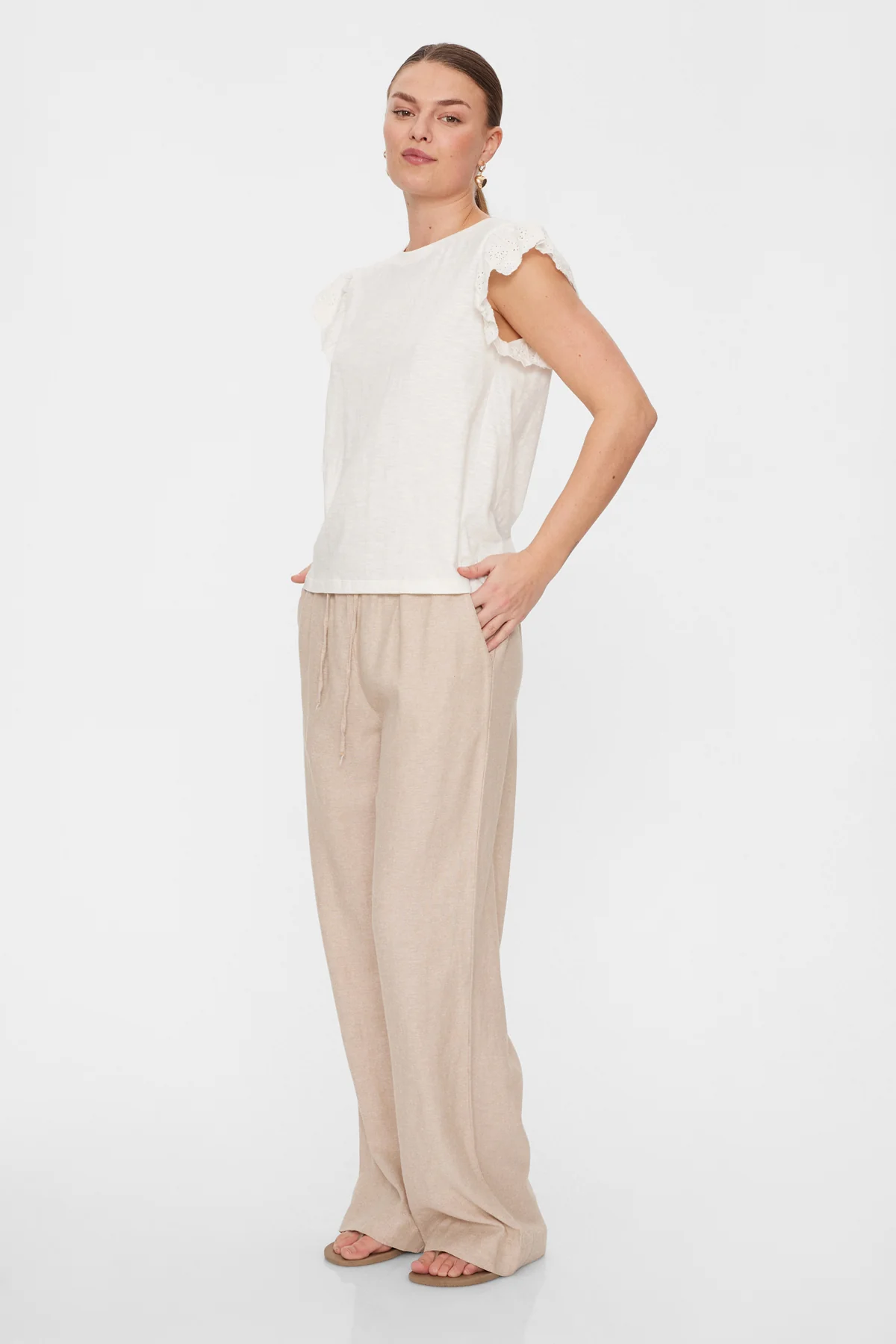 FQLAVA - LEINENHOSE - BEIGE