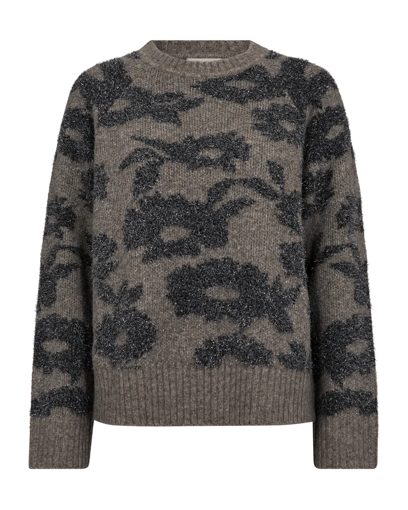 FQPANTEA – PULLOVER MIT SCHIMMER-EFFEKT - BRAUN