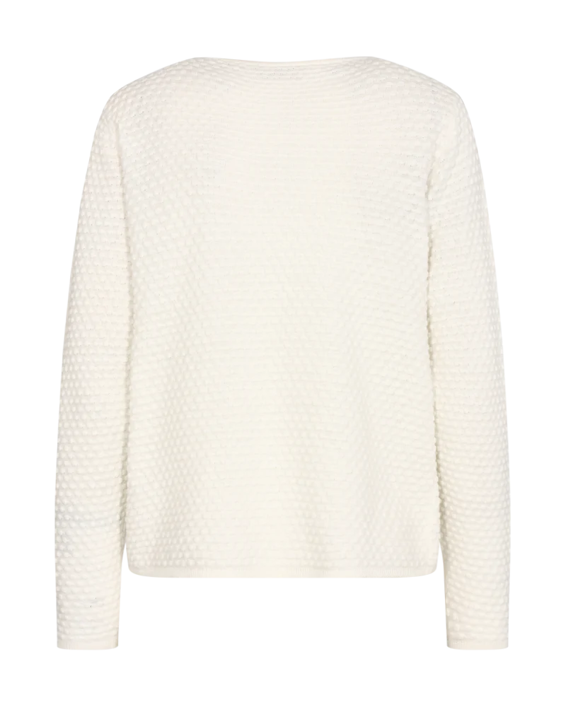FQDODO - PULLOVER MIT GEPUNKTETER TEXTUR - WEISS