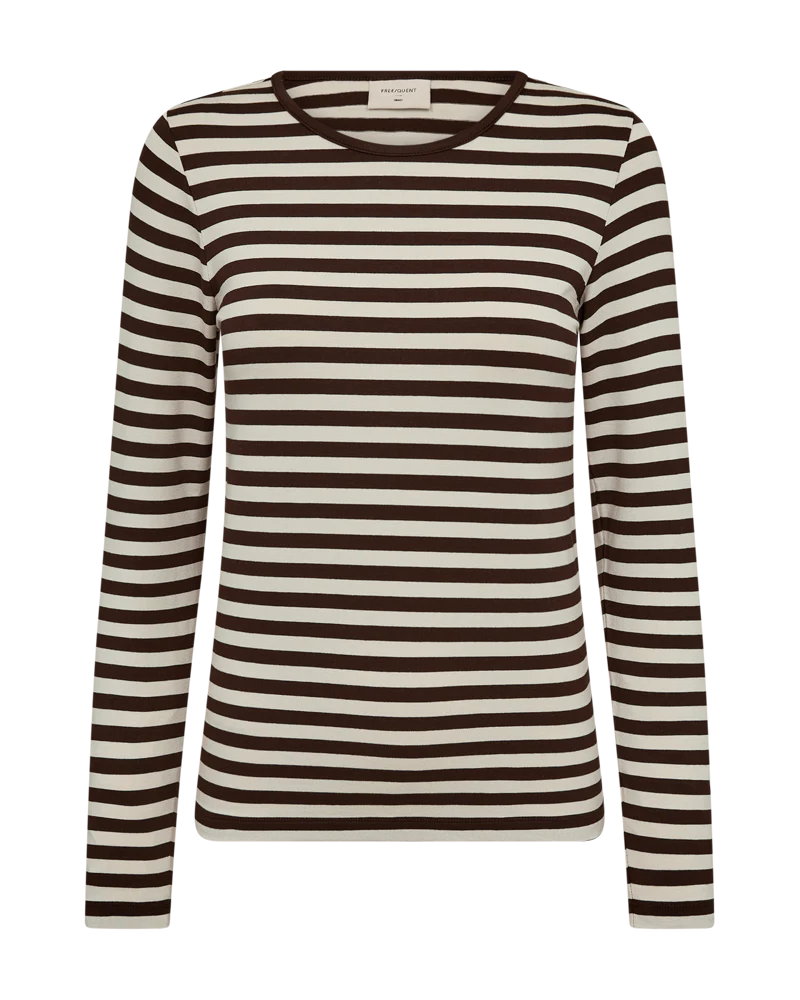 FQLIANA – LANGÄRMLIGES T-SHIRT - BEIGE