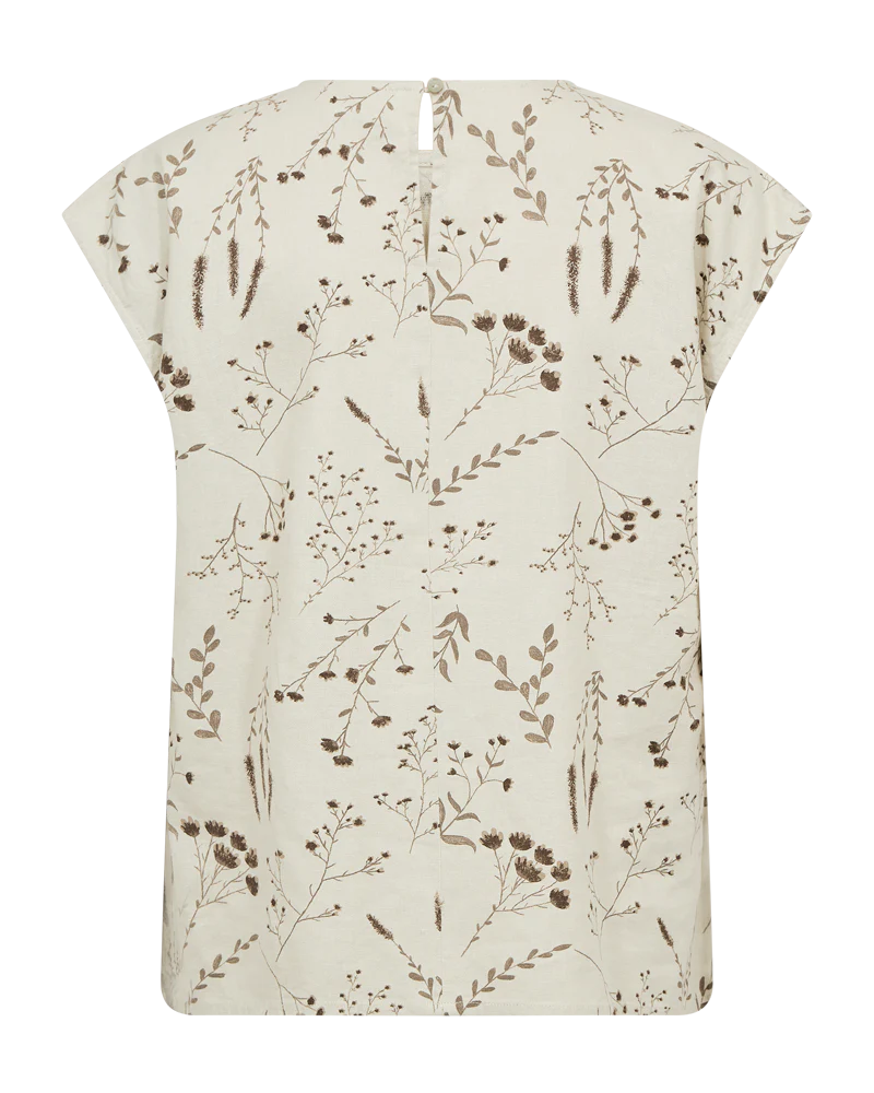 FQLALUNA - BLUSE MIT BLUMENPRINT - BEIGE