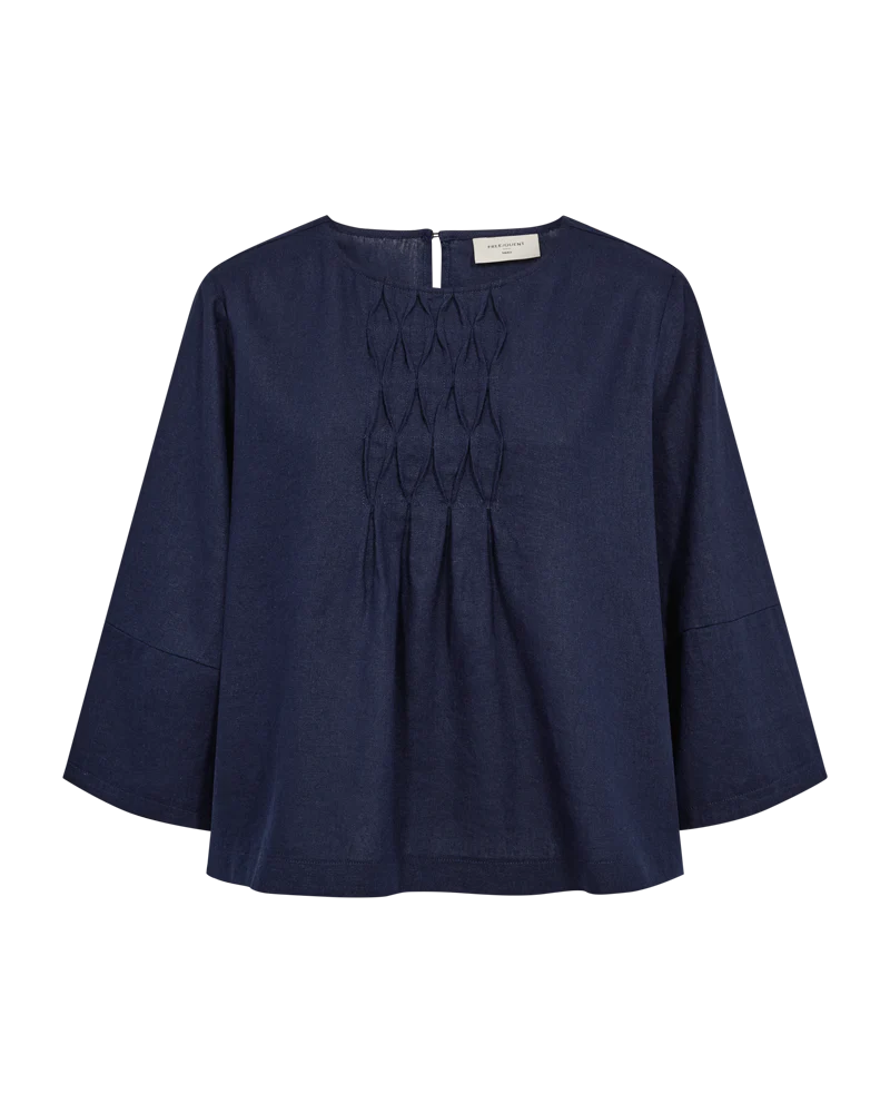 FQLAVA - LEINENBLUSE - BLAU