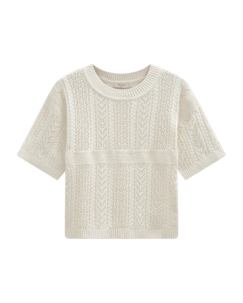 FQARWEN – PULLOVER MIT MUSTER - BEIGE