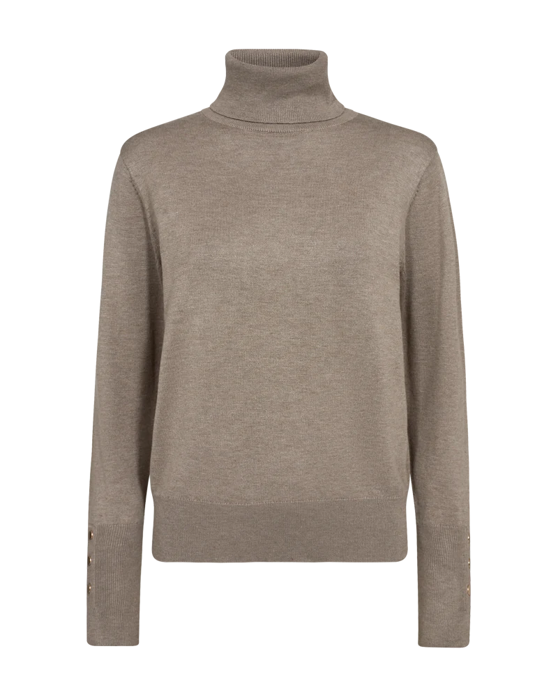 FQKATIE - ROLLKRAGEN PULLOVER - BRAUN