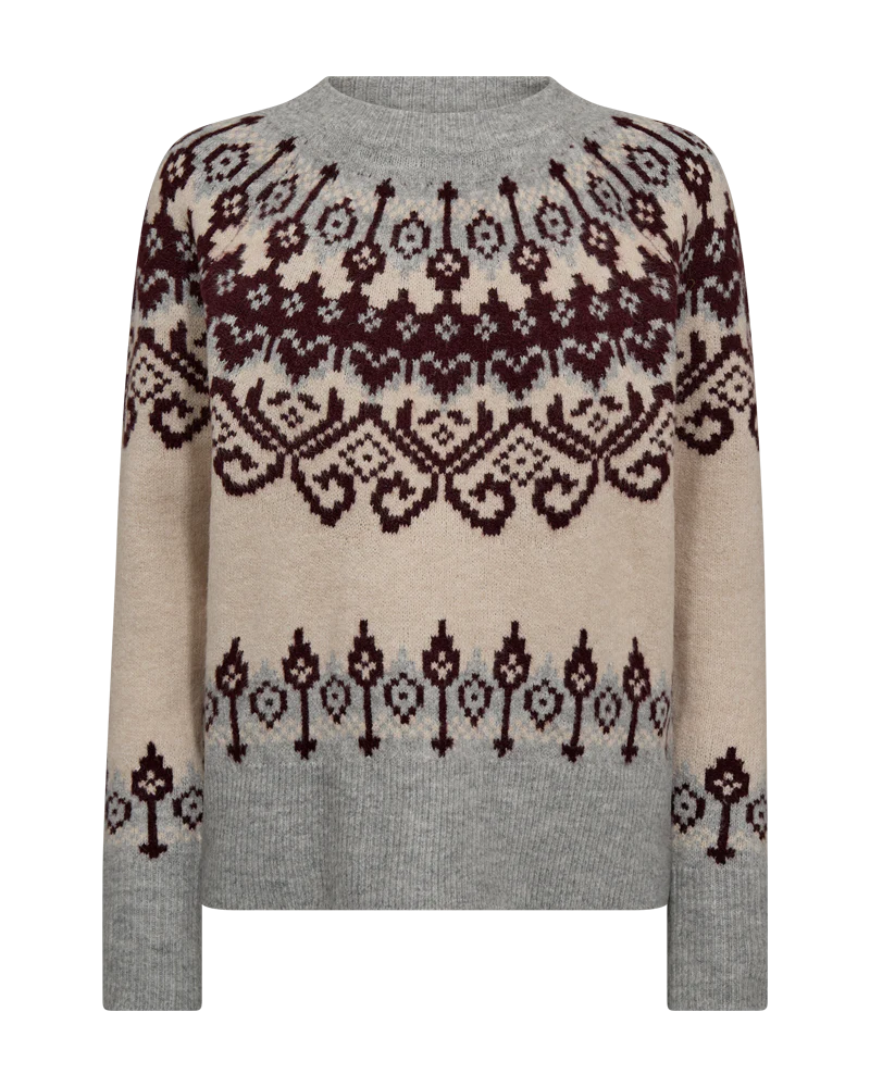 FQMERLA - PULLOVER - GRAU UND BEIGE