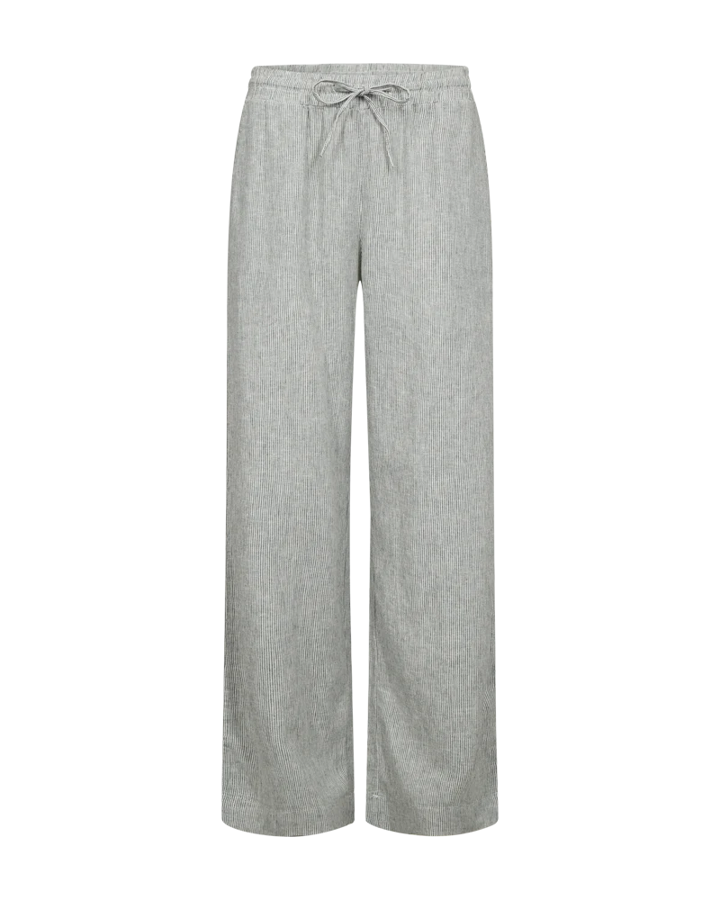 FQLAVA - LEINENHOSE - WEISS UND GRÜN