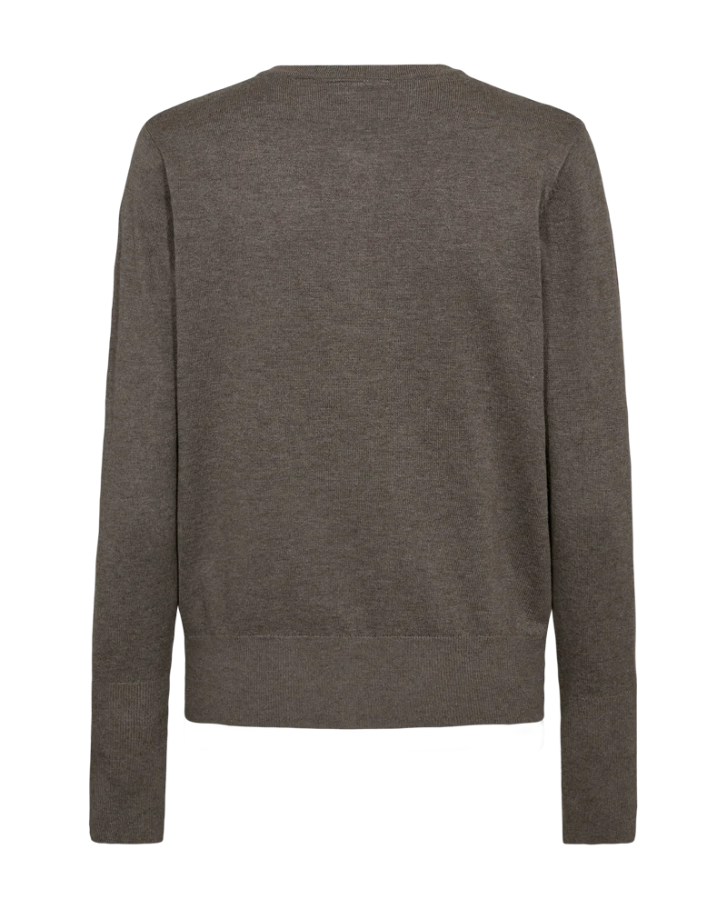FQKATIE – FEINSTRICK-CARDIGAN - BRAUN
