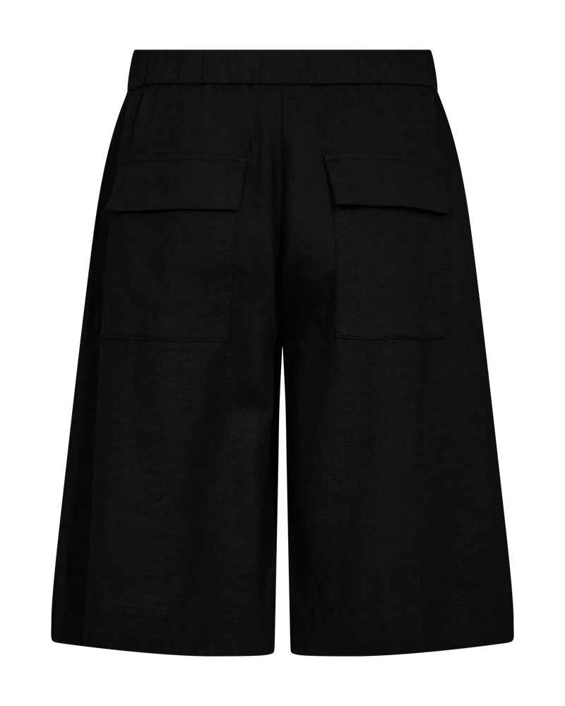 FQLAVA - LEINENSHORTS - SCHWARZ
