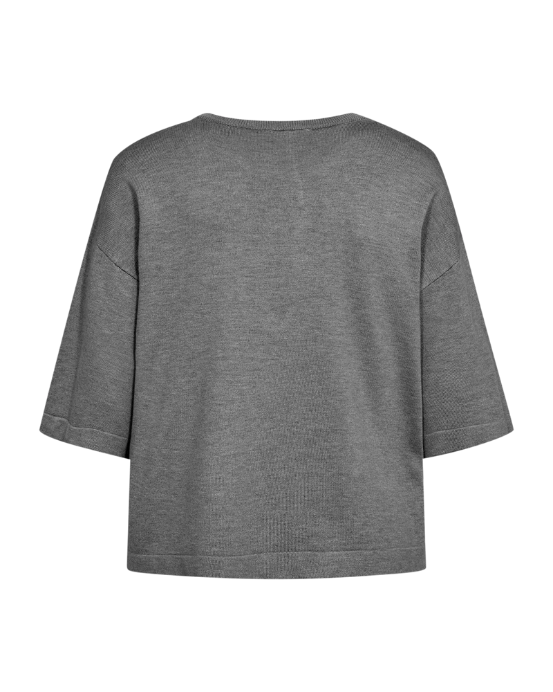 FQCONNY – FEINSTRICK-PULLOVER - GRAU