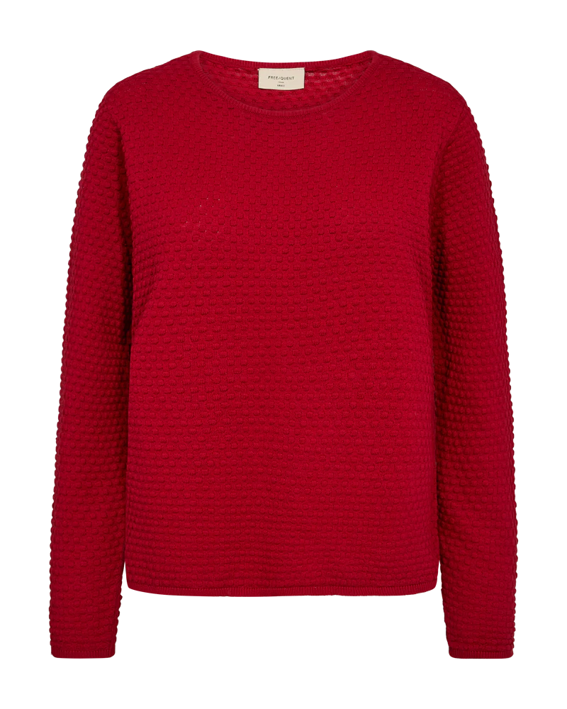 FQDODO - PULLOVER WITH DOTTED TEXTURE - ROT