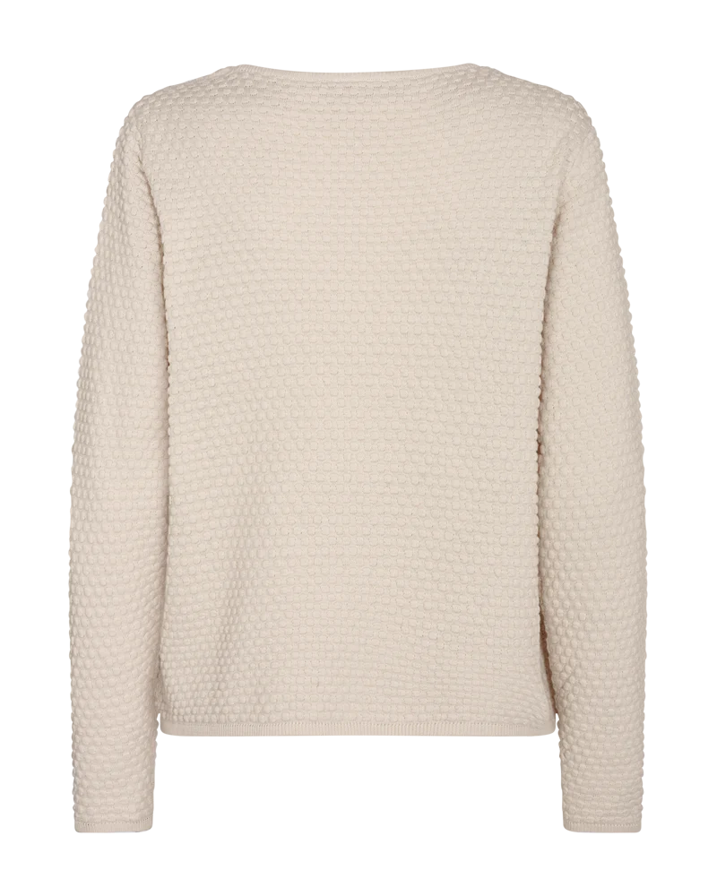 FQDODO - PULLOVER MIT GEPUNKTETER TEXTUR - BEIGE