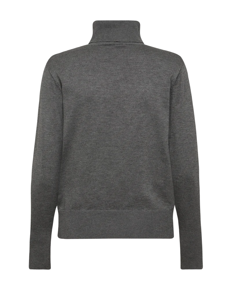 FQKATIE - ROLLKRAGEN PULLOVER - GRAU