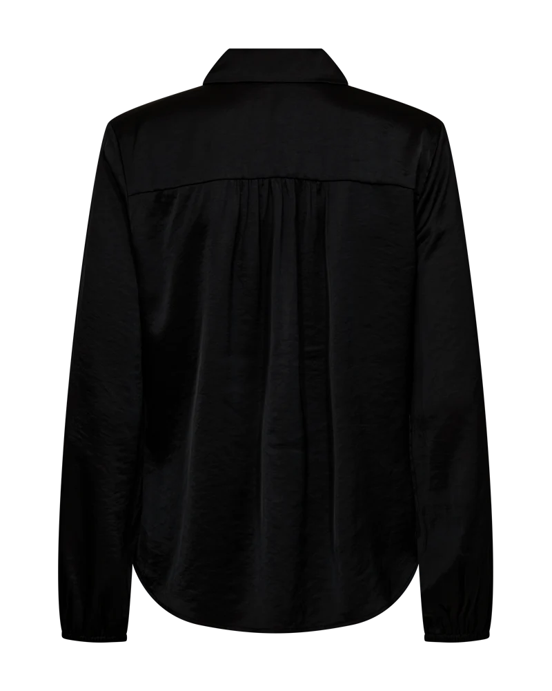FQDOVE – BLUSE MIT GEKNOTETEM DETAIL - SCHWARZ