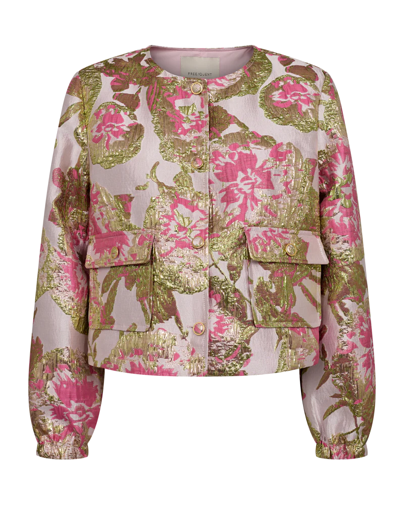 FQFAY - FLORALE JACKEN - ROSA UND GOLD