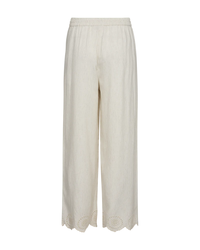 FQLINUS - HOSE MIT LOCKSTICKEREI - BEIGE