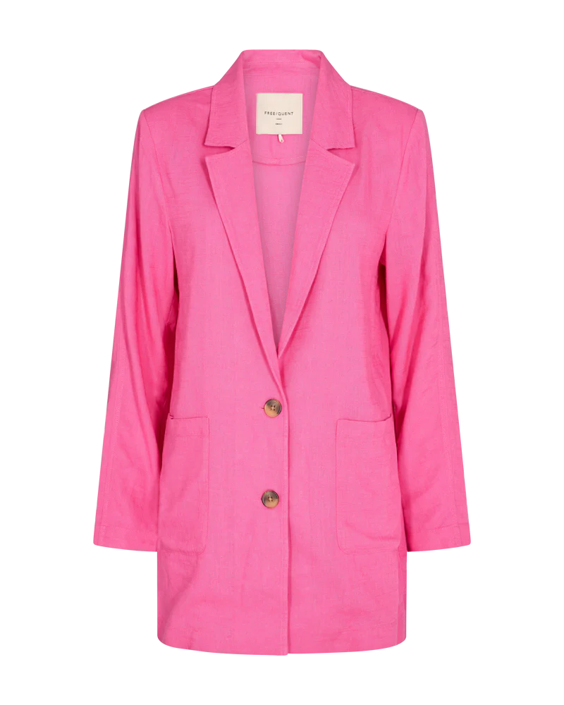 FQLUIGI - BLAZER MIT LEINEN - ROSA