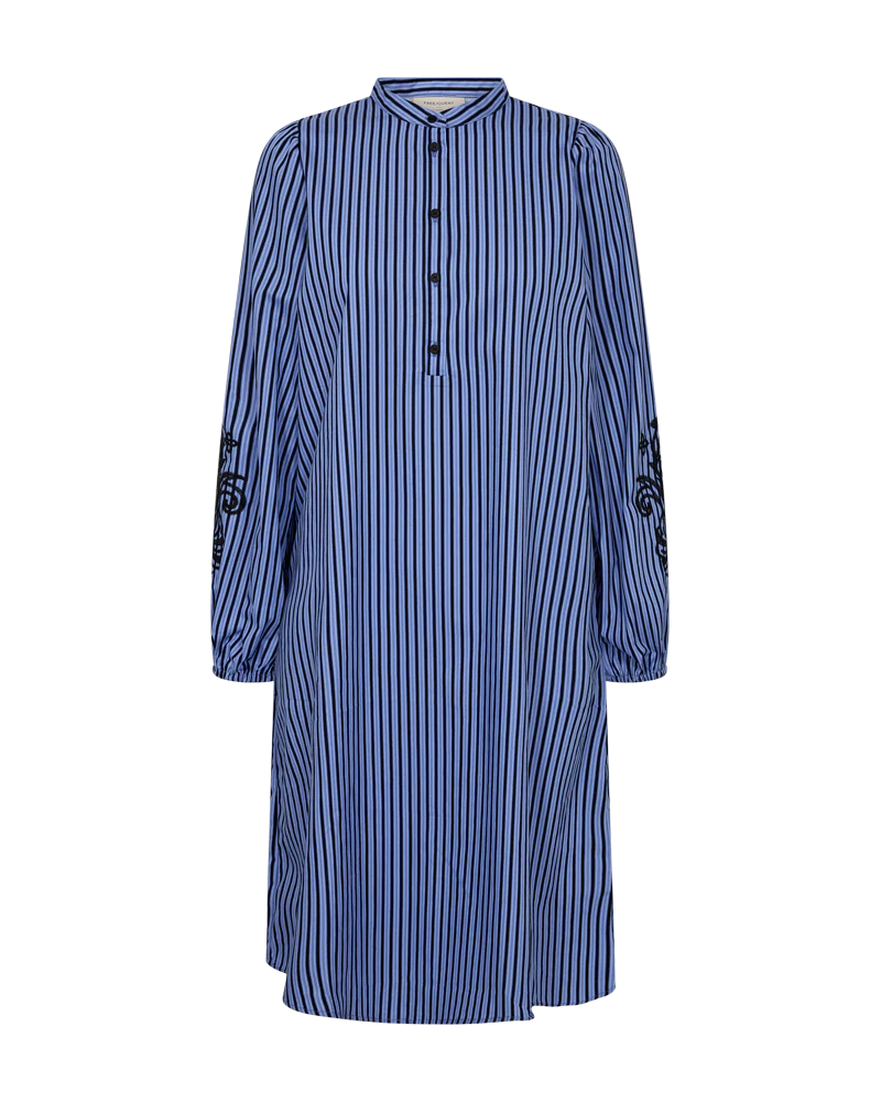 FQJOLIE – GESTREIFTES KLEID - BLAU