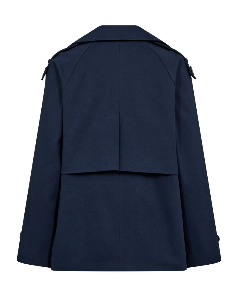 FQNORTHY - KURZER TRENCHCOAT - BLAU