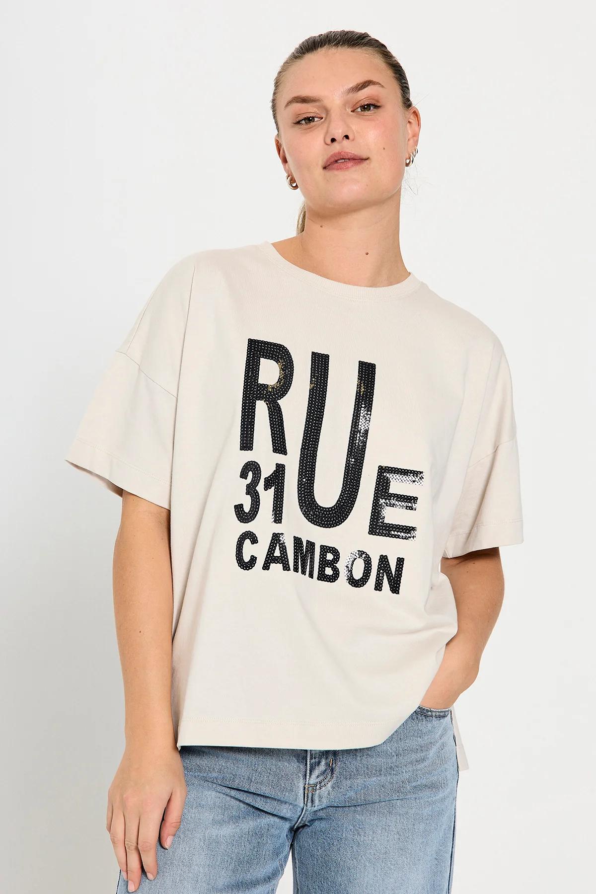 FQCAROL - T-SHIRT - BEIGE