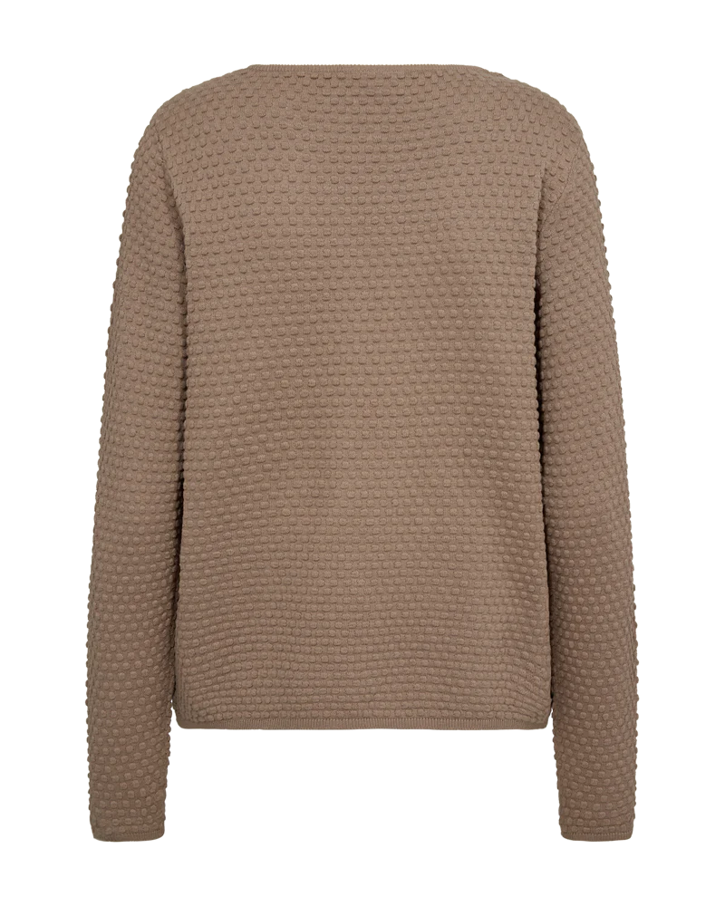 FQDODO – PULLOVER MIT GEPUNKTETER STRUKTUR - BRAUN
