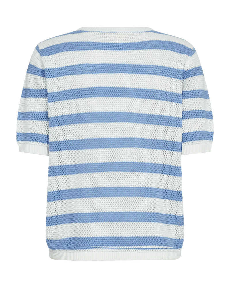 FQDODO – GESTREIFTER PULLOVER - WEISS UND BLAU
