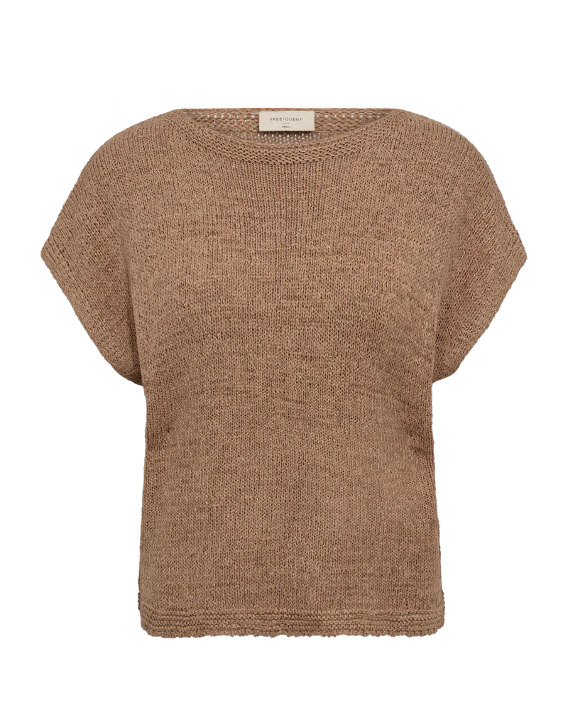 FQTAPPER - GESTRICKTER PULLOVER - BRAUN