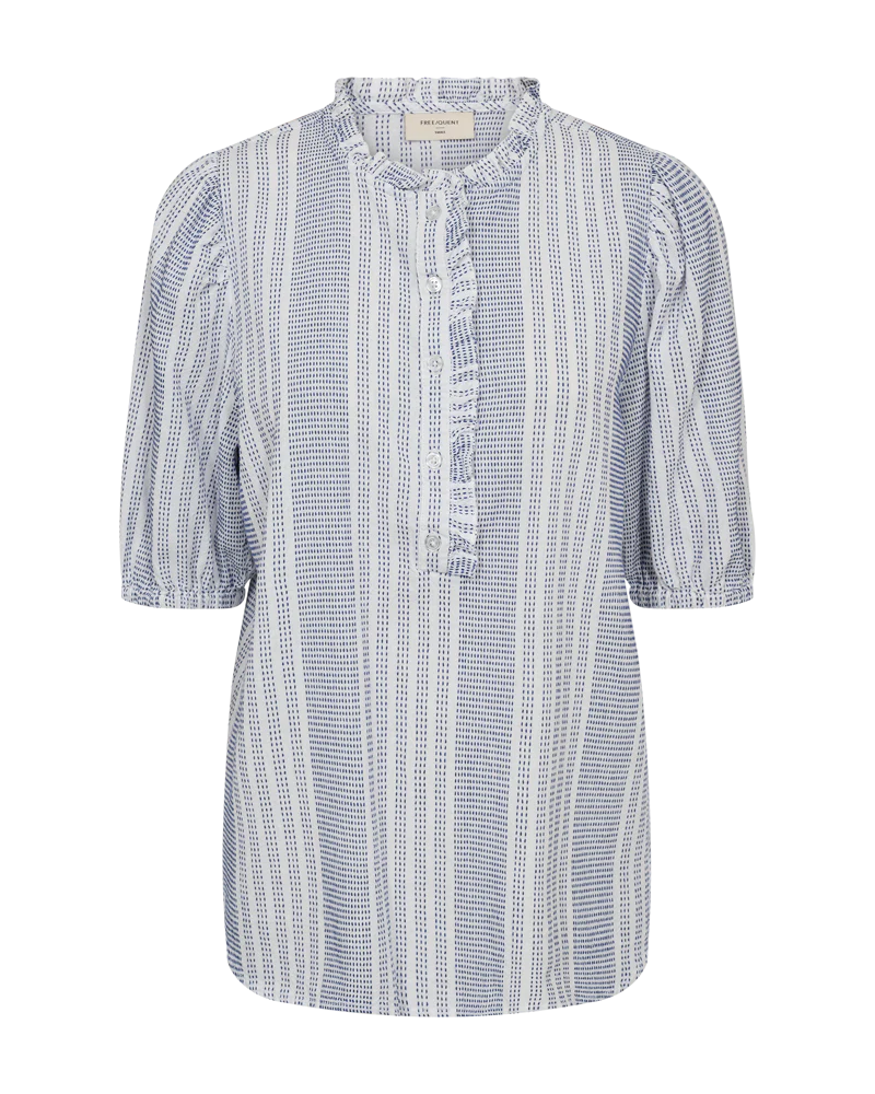 FQNOLLIE - GESTREIFTES HEMD - WEISS UND  BLAU
