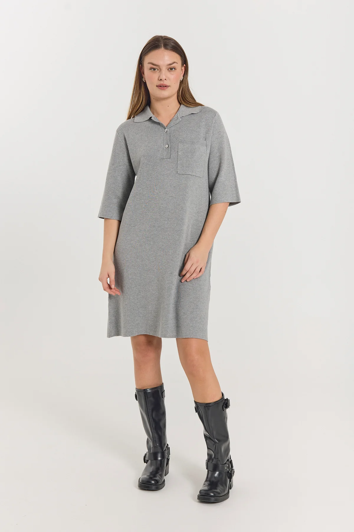 FQANI - KLEID - GRAU