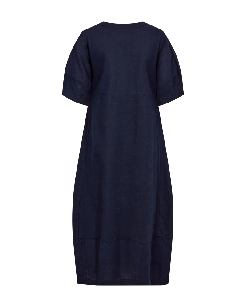 FQLAVA - LEINENKLEID - BLAU